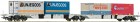 66601 Roco Twin unit Flat car of AAE loaded with 4 various 20' containers